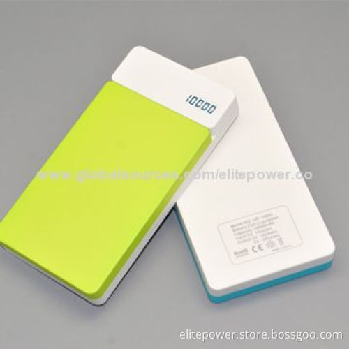 Dual USB Ports Power Bank, 10,000 to 15,000mAh High-capacity, Li-polymer Battery